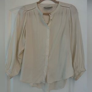 GO BY GO SILK Cream Blouse